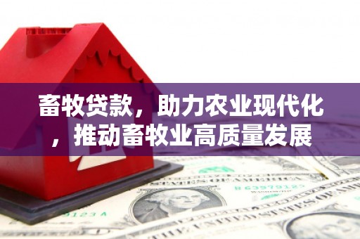 汝南畜牧贷款，助力农业现代化，推动畜牧业高质量发展