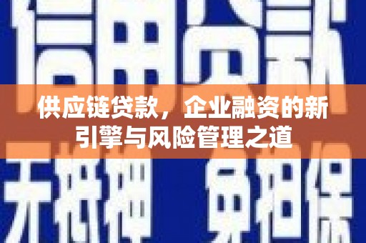 汝南供应链贷款，企业融资的新引擎与风险管理之道