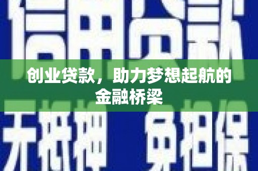汝南创业贷款，助力梦想起航的金融桥梁