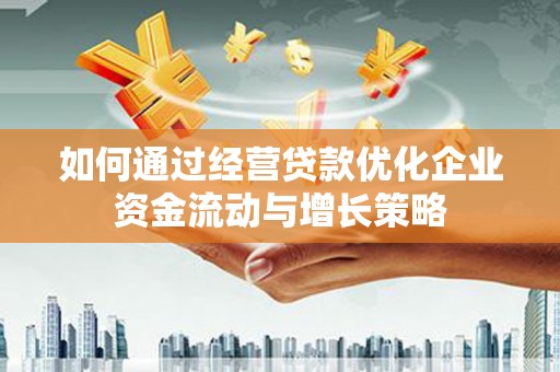 汝南如何通过经营贷款优化企业资金流动与增长策略