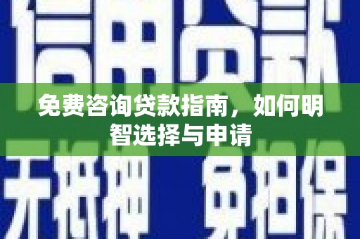 汝南免费咨询贷款指南，如何明智选择与申请