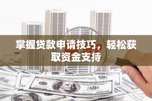 汝南掌握贷款申请技巧，轻松获取资金支持