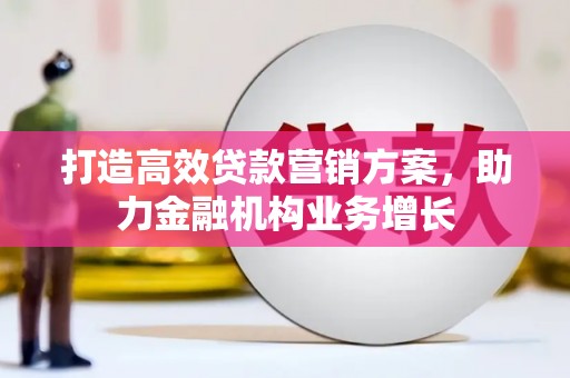 汝南打造高效贷款营销方案，助力金融机构业务增长