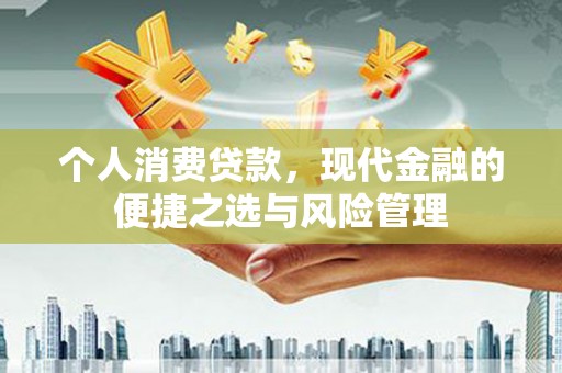 汝南个人消费贷款，现代金融的便捷之选与风险管理