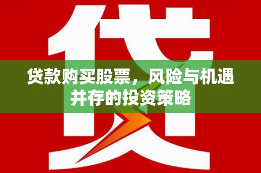 汝南贷款购买股票，风险与机遇并存的投资策略
