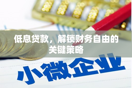 汝南低息贷款，解锁财务自由的关键策略