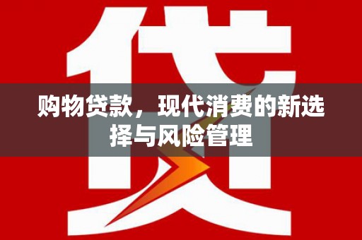 汝南购物贷款，现代消费的新选择与风险管理