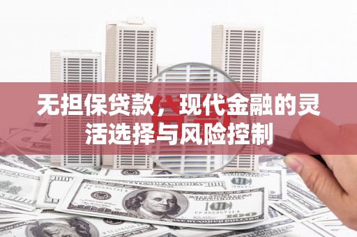 汝南无担保贷款，现代金融的灵活选择与风险控制