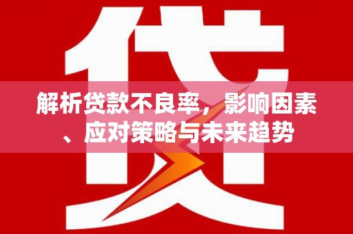 汝南解析贷款不良率，影响因素、应对策略与未来趋势