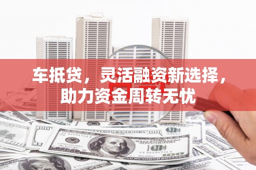 汝南车抵贷，灵活融资新选择，助力资金周转无忧