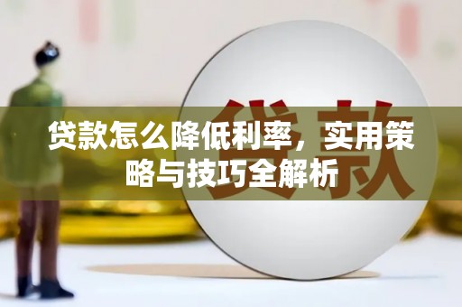 汝南贷款怎么降低利率，实用策略与技巧全解析