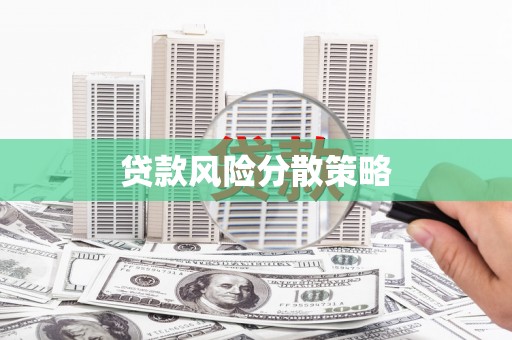 汝南贷款风险分散策略