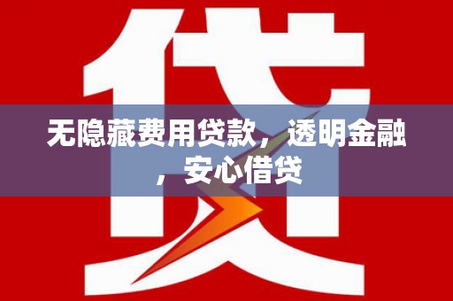 汝南无隐藏费用贷款，透明金融，安心借贷