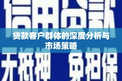汝南贷款客户群体的深度分析与市场策略