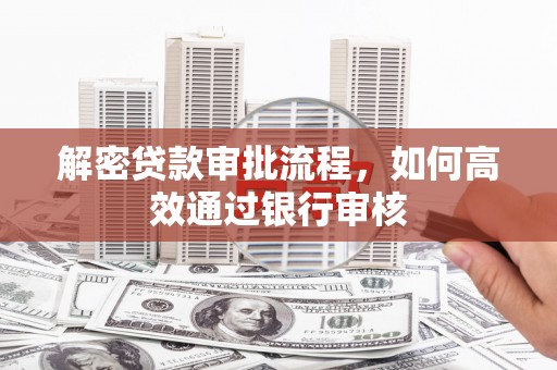 汝南解密贷款审批流程，如何高效通过银行审核