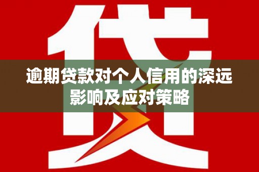 汝南逾期贷款对个人信用的深远影响及应对策略