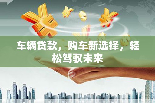 汝南车辆贷款，购车新选择，轻松驾驭未来