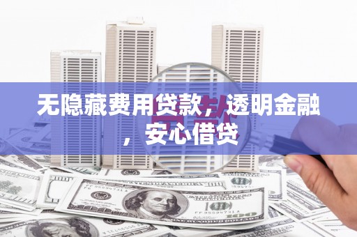 汝南无隐藏费用贷款，透明金融，安心借贷