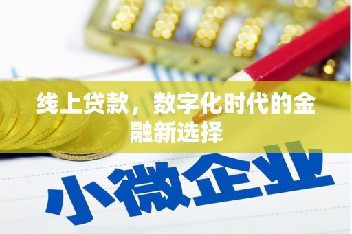 汝南线上贷款，数字化时代的金融新选择