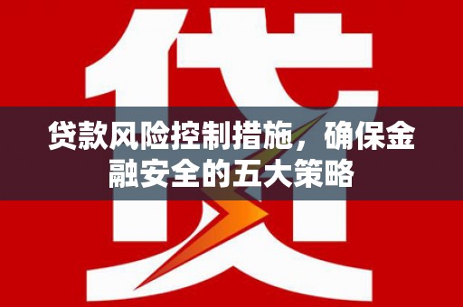 汝南贷款风险控制措施，确保金融安全的五大策略