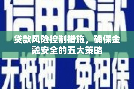 汝南贷款风险控制措施，确保金融安全的五大策略