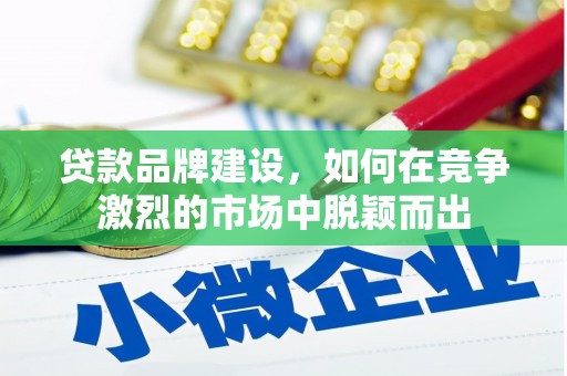汝南贷款品牌建设，如何在竞争激烈的市场中脱颖而出