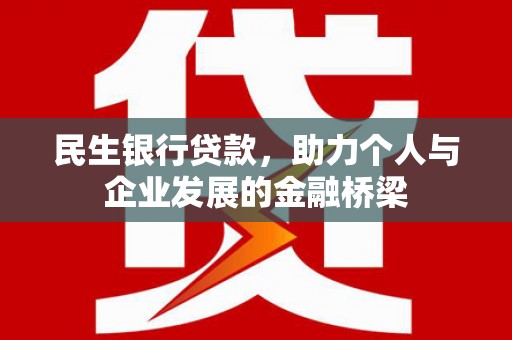 汝南民生银行贷款，助力个人与企业发展的金融桥梁