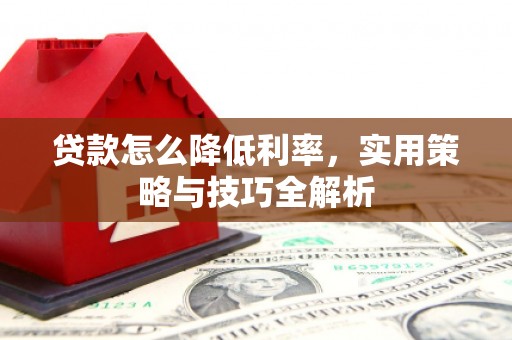 汝南贷款怎么降低利率，实用策略与技巧全解析