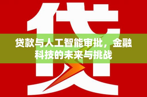 汝南贷款与人工智能审批，金融科技的未来与挑战