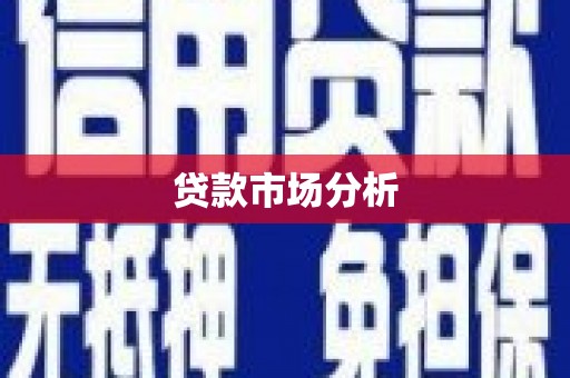 汝南贷款市场分析