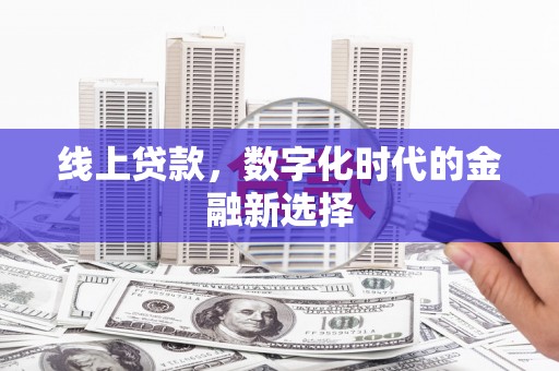 汝南线上贷款，数字化时代的金融新选择
