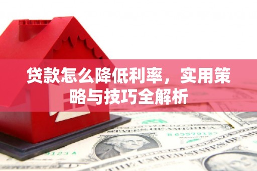 汝南贷款怎么降低利率，实用策略与技巧全解析