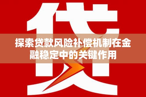 汝南探索贷款风险补偿机制在金融稳定中的关键作用