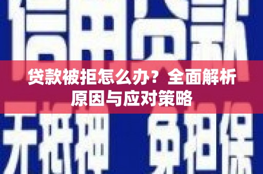汝南贷款被拒怎么办？全面解析原因与应对策略
