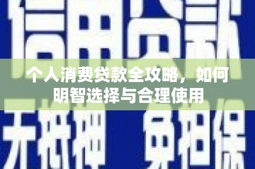 汝南个人消费贷款全攻略，如何明智选择与合理使用